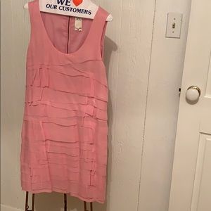 Soft ruffled pink dress